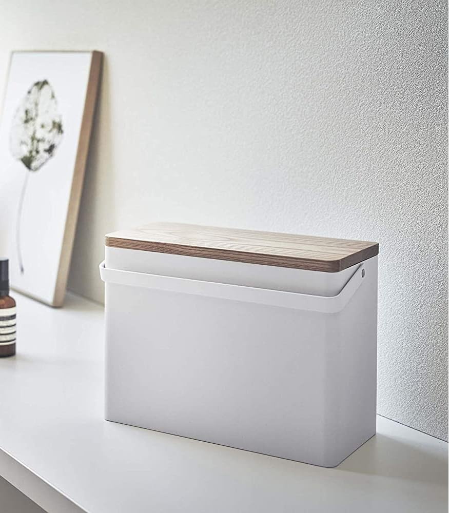 image:imageYAMAZAKI Home Tower First Aid Box Three Tiered Medical Supplies Metal Organizer With Multicompartment Storage Steel WoodWhite