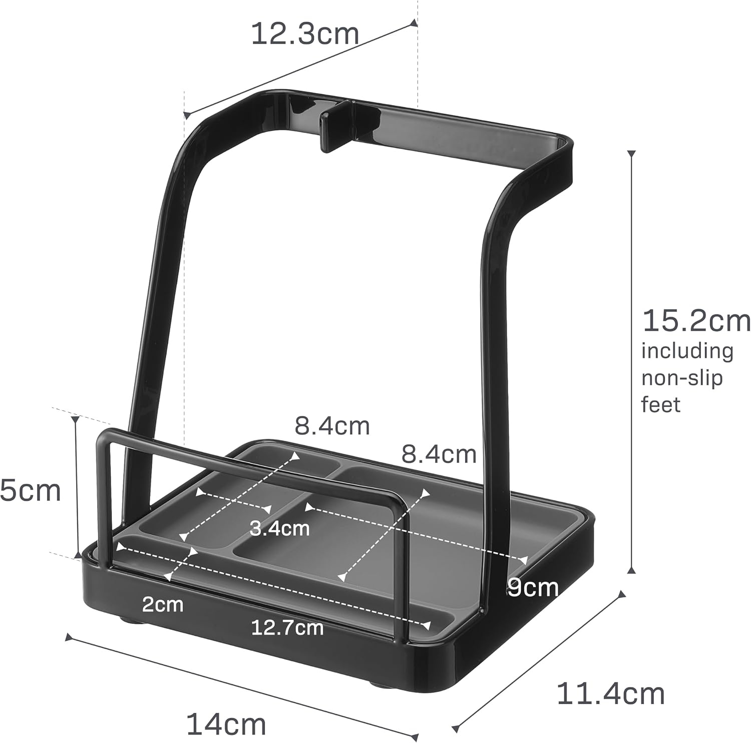 image:imageYAMAZAKI Home Tower Ladle Holder Lid Stand For Utensils In Kitchen SteelBlack