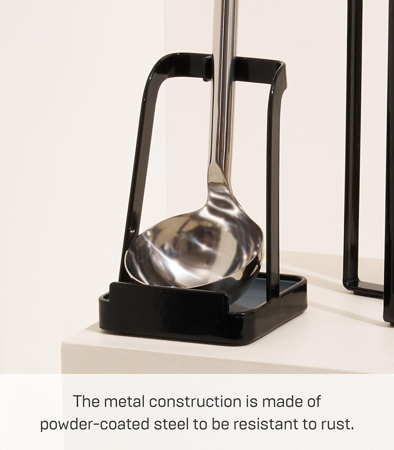image:imageYAMAZAKI Home Tower Ladle Holder Lid Stand For Utensils In Kitchen SteelBlack