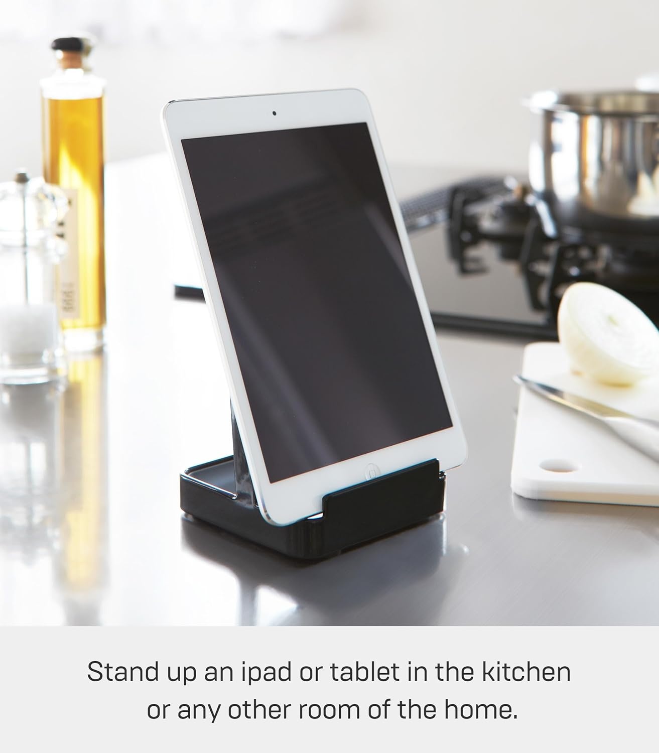 image:imageYAMAZAKI Home Tower Ladle Holder Lid Stand For Utensils In Kitchen SteelBlack