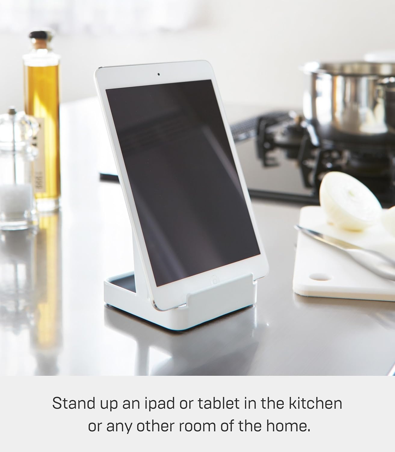 image:imageYAMAZAKI Home Tower Ladle Holder Lid Stand For Utensils In Kitchen SteelWhite