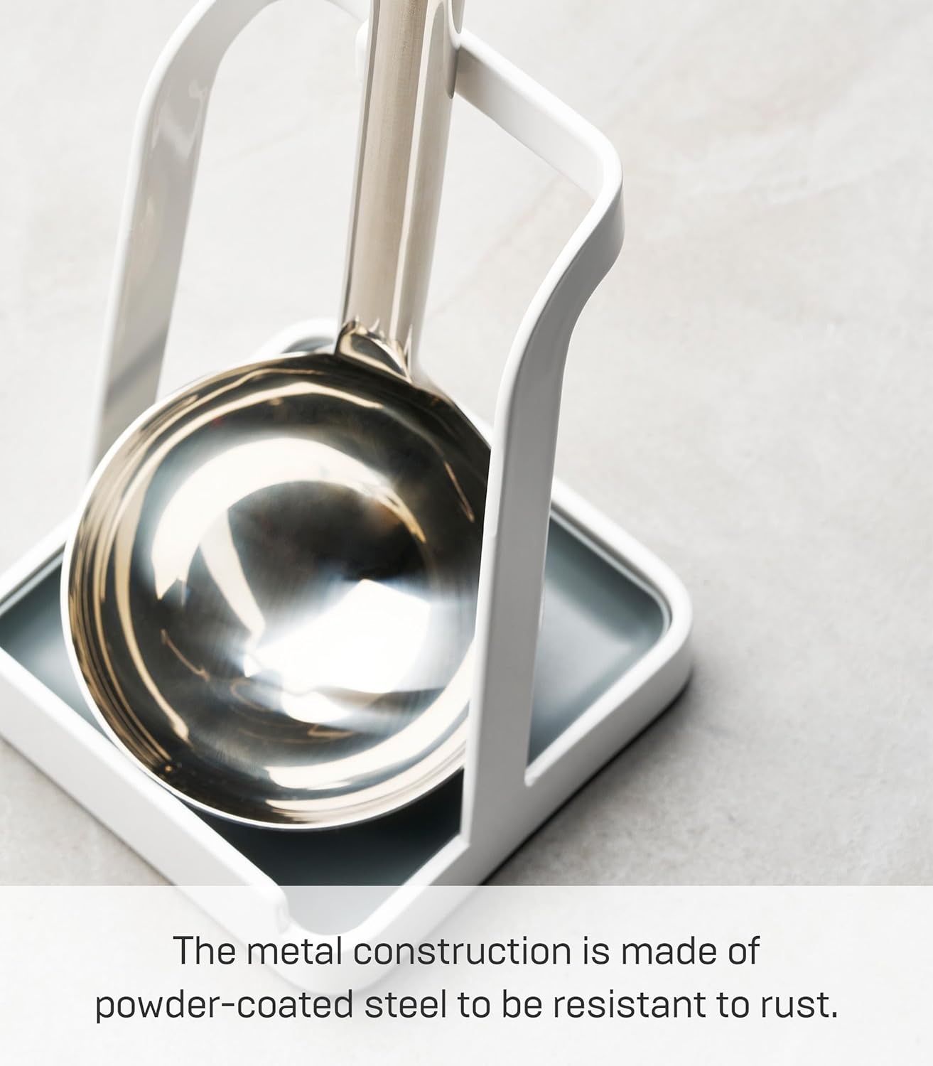 image:imageYAMAZAKI Home Tower Ladle Holder Lid Stand For Utensils In Kitchen SteelWhite