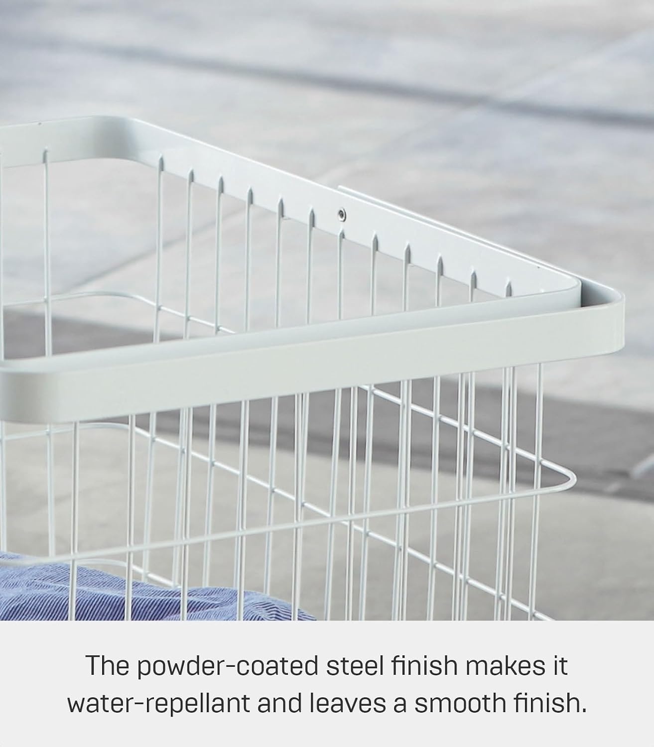 image:imageYAMAZAKI Home Tower Laundry Basket Storage Hamper 15 Steel 875 Gallons 33 LitersWhite