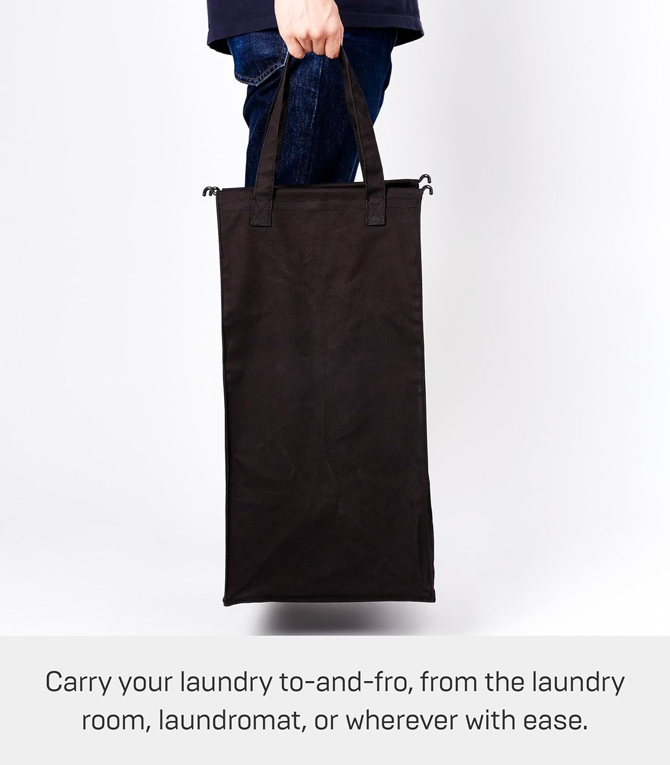 image:imageYAMAZAKI Home Tower Laundry Hamper Clothes Basket with Cotton Liner Small 252 Steel Cotton 12 Gallons 45 LitersBlack