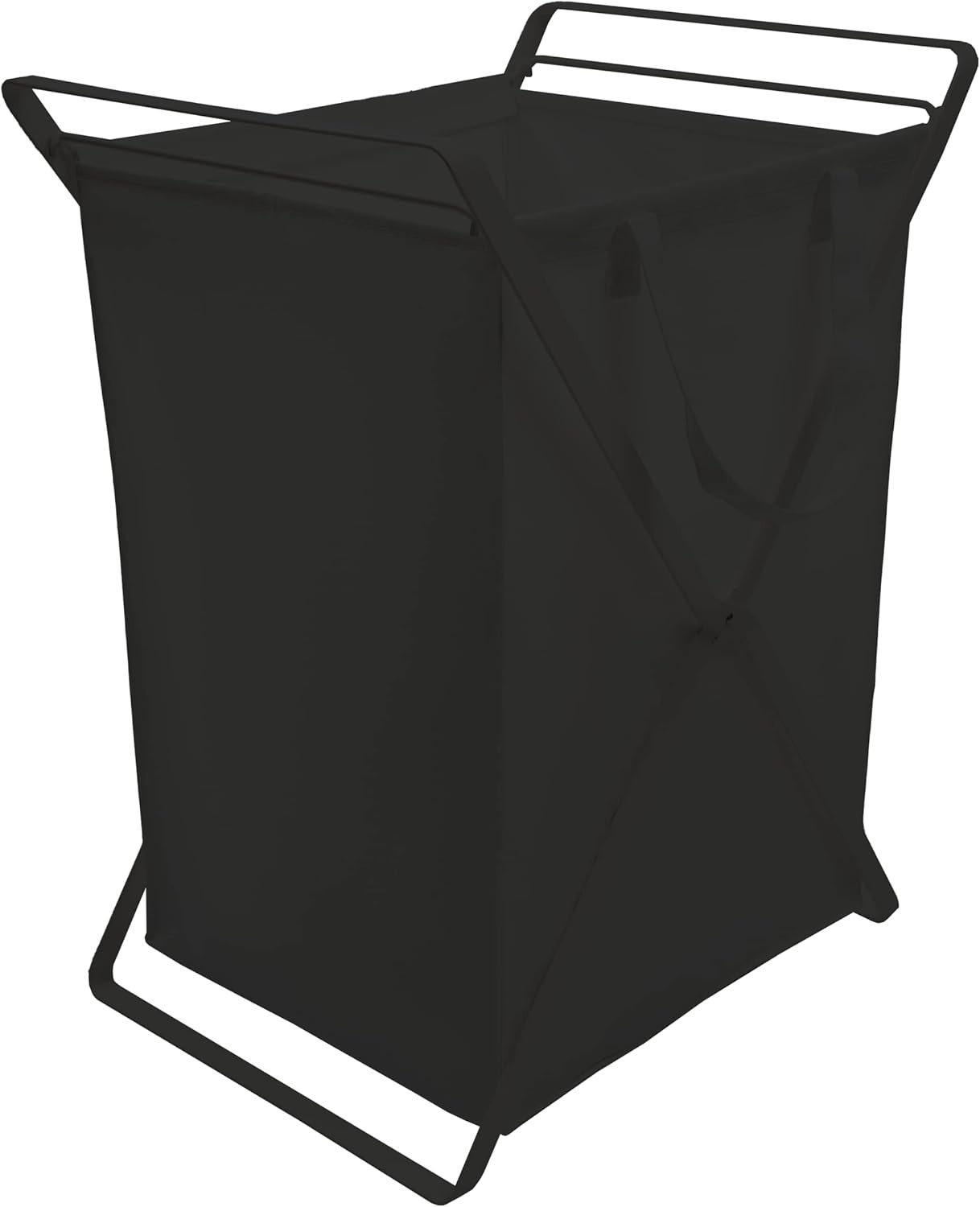 image:imageYAMAZAKI Home Tower Laundry Hamper Clothes Basket with Cotton Liner Small 252 Steel Cotton 12 Gallons 45 LitersBlack
