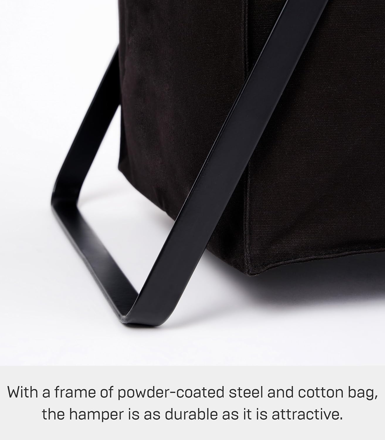 image:imageYAMAZAKI Home Tower Laundry Hamper Clothes Basket with Cotton Liner Small 252 Steel Cotton 12 Gallons 45 LitersBlack