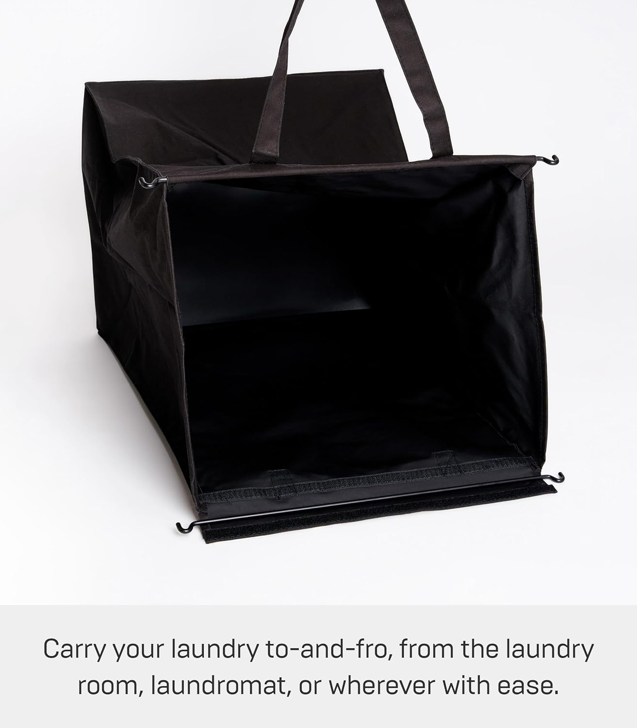 image:imageYAMAZAKI Home Tower Laundry Hamper Clothes Basket with Cotton Liner Small 252 Steel Cotton 12 Gallons 45 LitersBlack