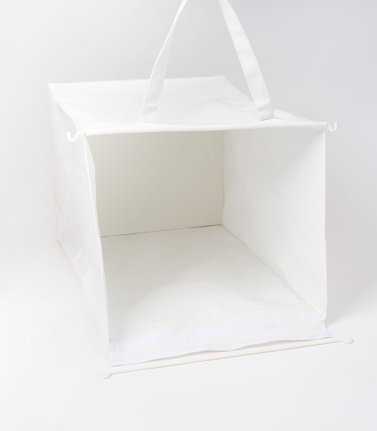 image:imageYAMAZAKI Home Tower Laundry Hamper Clothes Basket with Cotton Liner Small 252 Steel Cotton 12 Gallons 45 LitersWhite