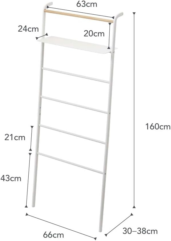 image:imageYAMAZAKI Home Tower Leaning Ladder Rack Space Saving Shelf 63 Steel