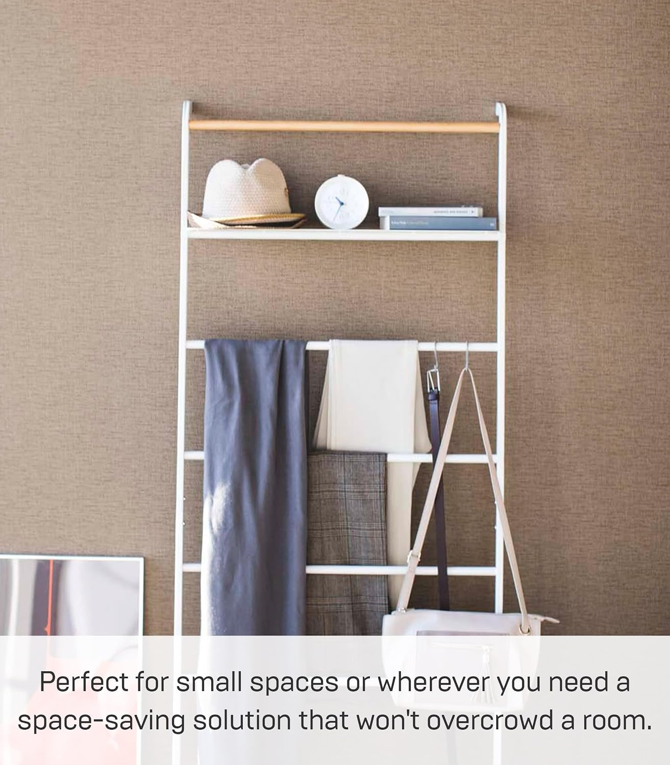 image:imageYAMAZAKI Home Tower Leaning Ladder Rack Space Saving Shelf 63 Steel