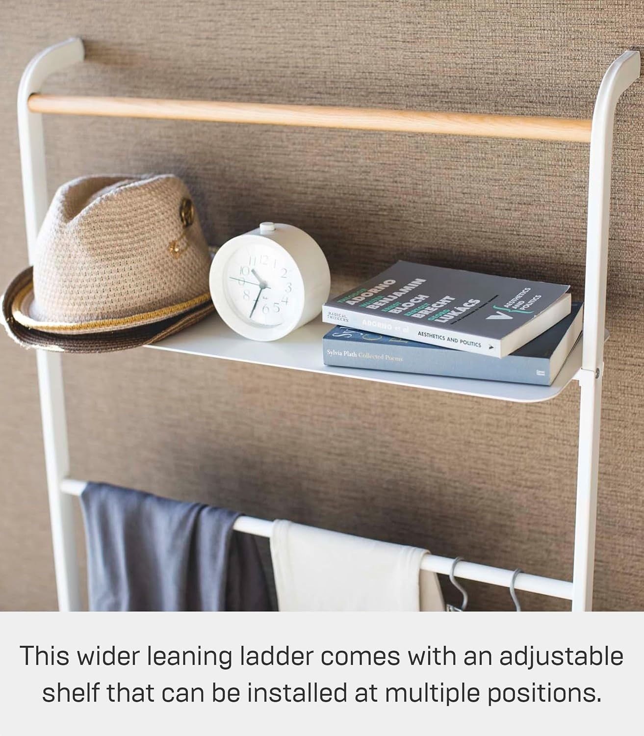 image:imageYAMAZAKI Home Tower Leaning Ladder Rack Space Saving Shelf 63 Steel