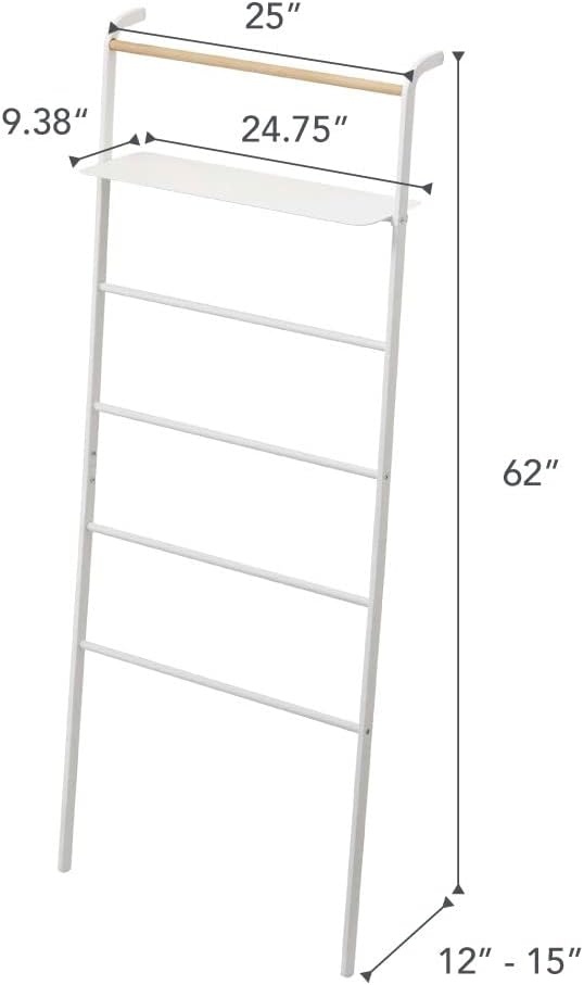 image:imageYAMAZAKI Home Tower Leaning Ladder Rack Space Saving Shelf 63 Steel