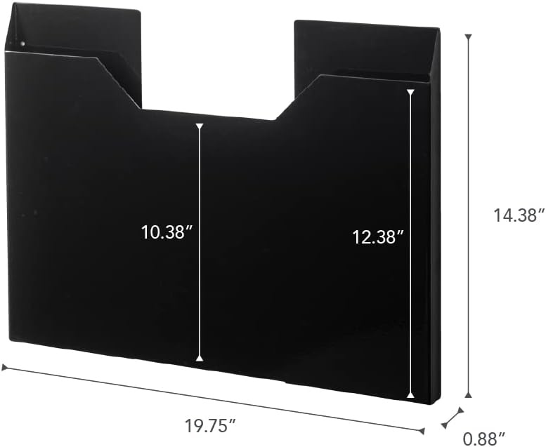 image:imageYAMAZAKI Home Tower Magnetic Placemat Organizer Rack Pocket Wall File For Fridge SteelBlack