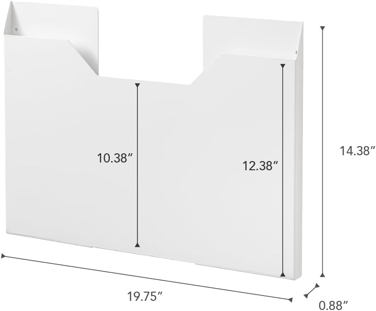 image:imageYAMAZAKI Home Tower Magnetic Placemat Organizer Rack Pocket Wall File For Fridge SteelWhite
