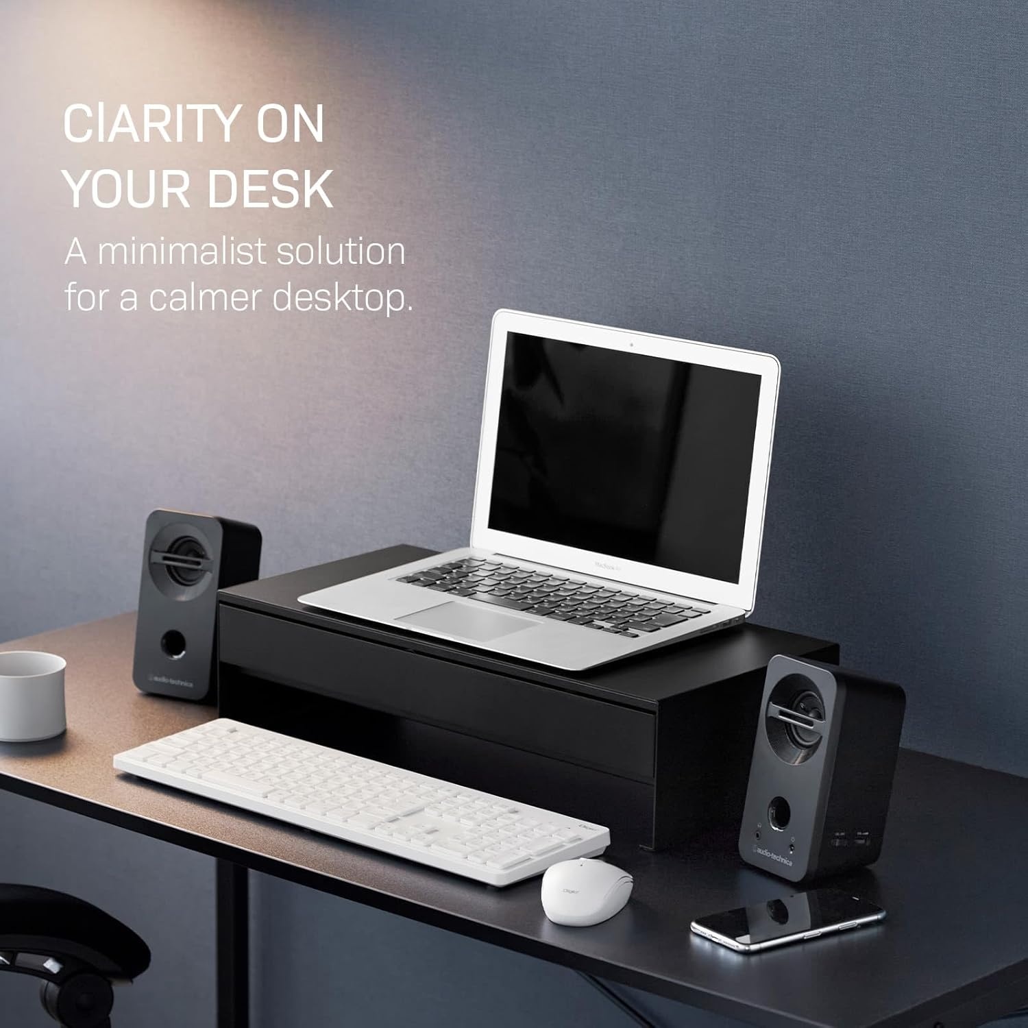 image:imageYAMAZAKI Home Tower Monitor Stand With Drawer Monitor Riser With Storage Desk Monitor Stand With Cable Management Gaming Organizer Steel Black SteelBlack