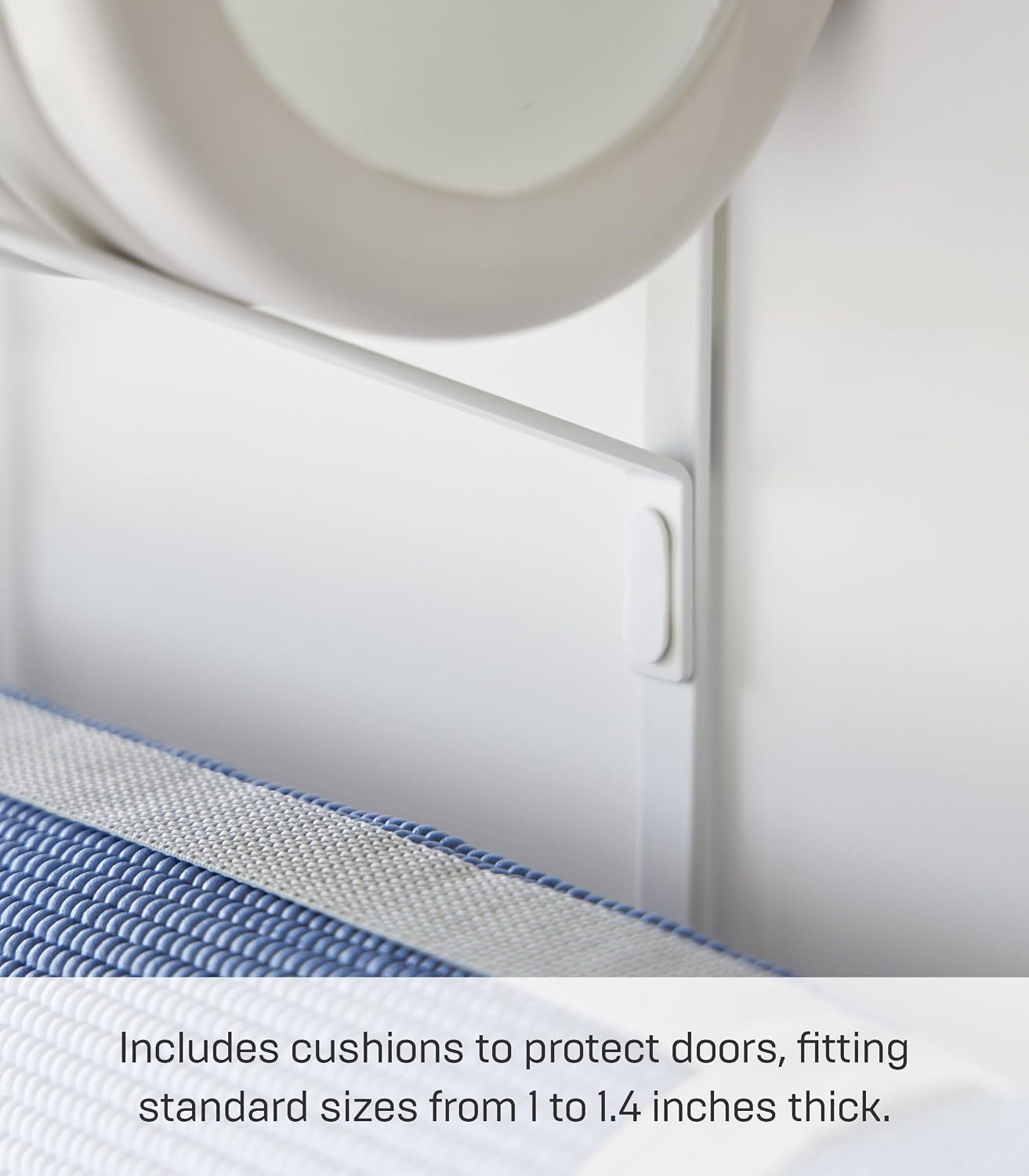 image:imageYAMAZAKI Home Tower OverTheDoor Yoga Mat Storage Hanger 3Tier Organizer for Foam Rollers Backpacks Hats Bags Extra Closet Space Saver SteelWhite