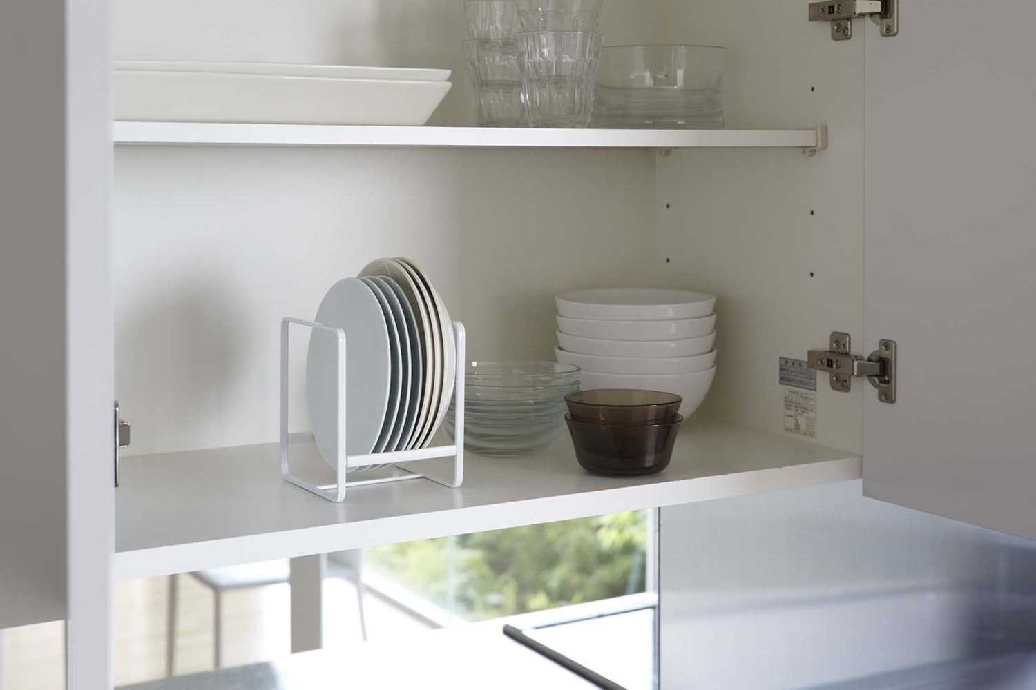 image:imageYAMAZAKI Home Tower Plate RackDish StandDish StoragePlate Holder Large SteelWhite