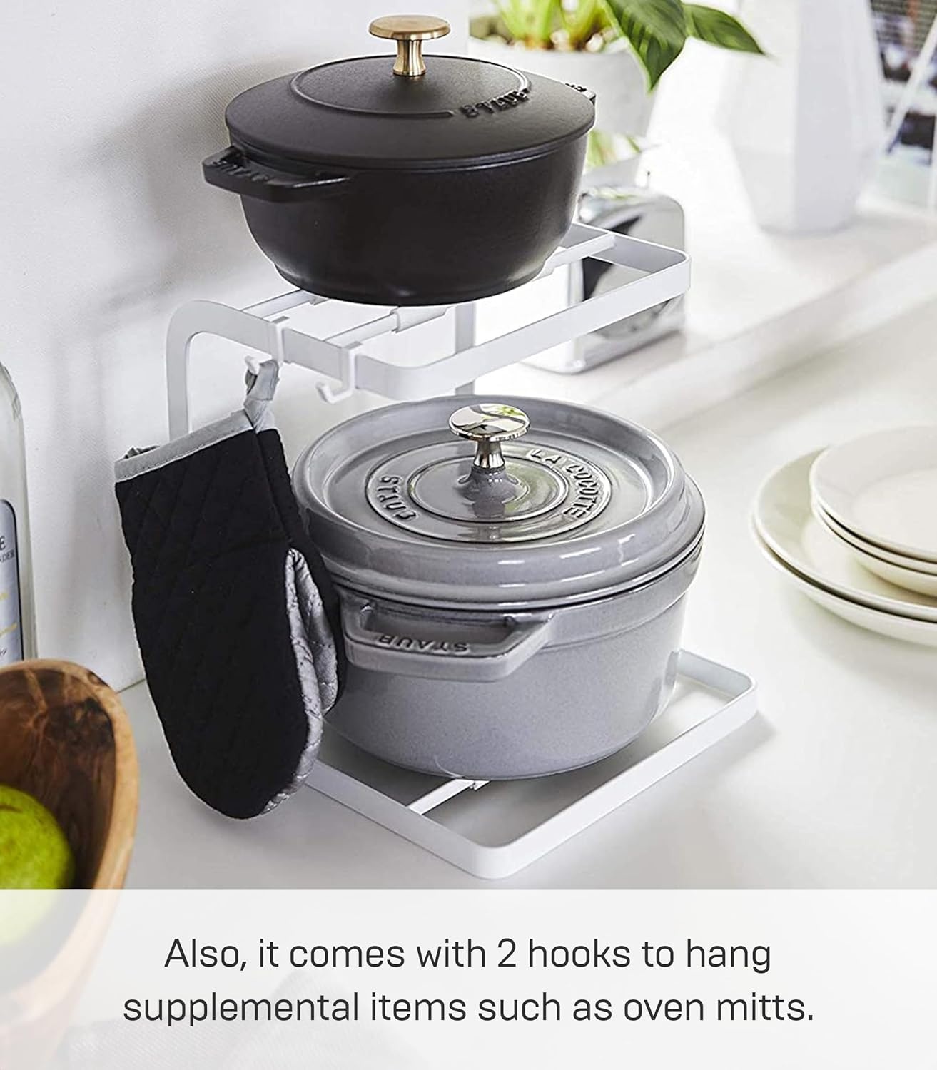 image:imageYAMAZAKI Home Tower Pot Organizer SteelWhite