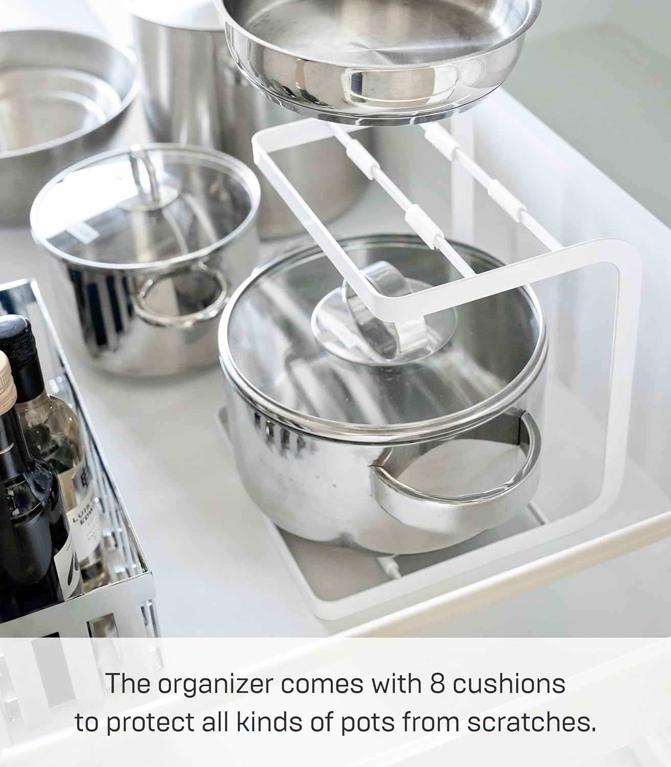 image:imageYAMAZAKI Home Tower Pot Organizer SteelWhite