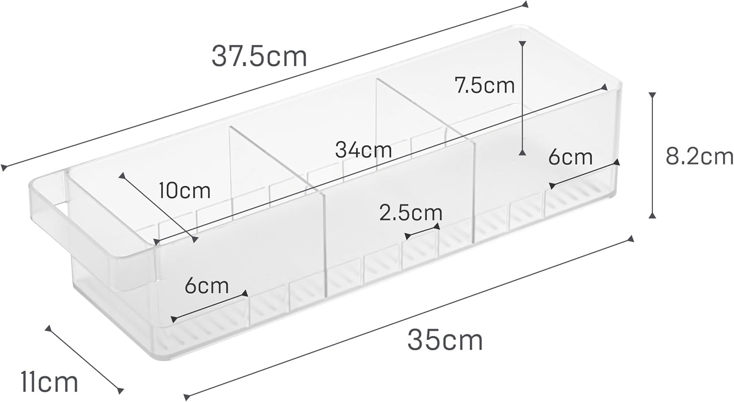 image:imageYAMAZAKI Home Tower Refrigerator Food Case Storage Kitchen Organizer with Adjustable Dividers Transparent Pantry Holder Stackable Fridge Drawer AllPurpose Abs Plastic AllPurpose
