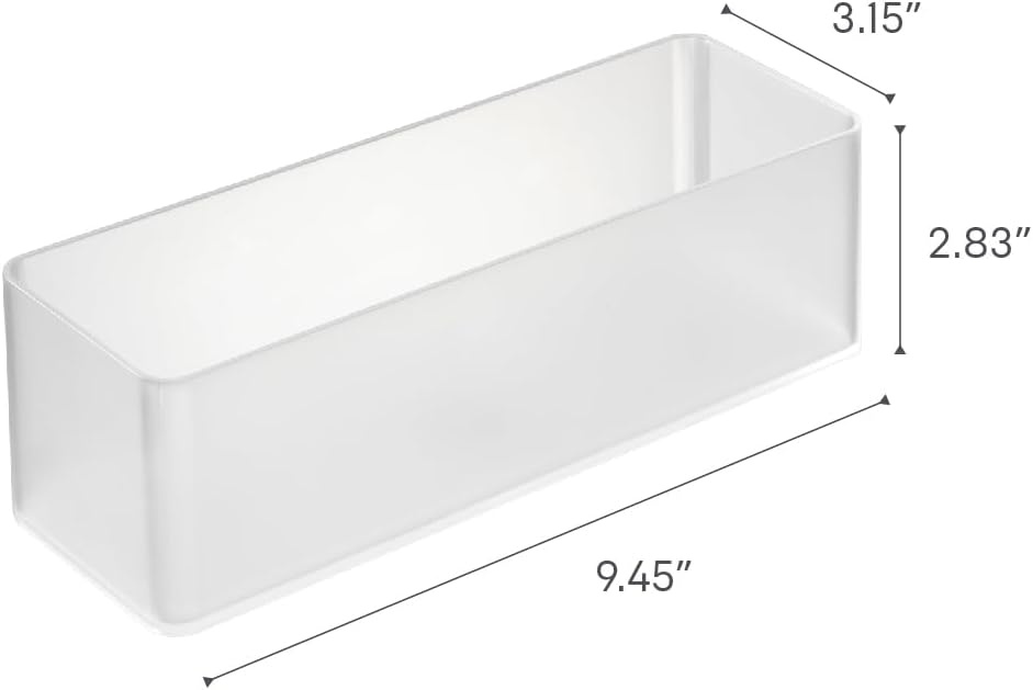image:imageYAMAZAKI Home Tower Set Of 2 Clear Bottom Storage Cases Stackable Transparent Organization Bins Large Deep Deep Ps ResinWhite