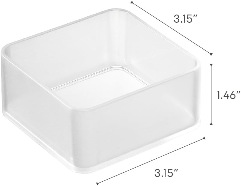 image:imageYAMAZAKI Home Tower Set Of 2 Clear Bottom Storage Cases Stackable Transparent Organization Bins Small Small Ps Resin