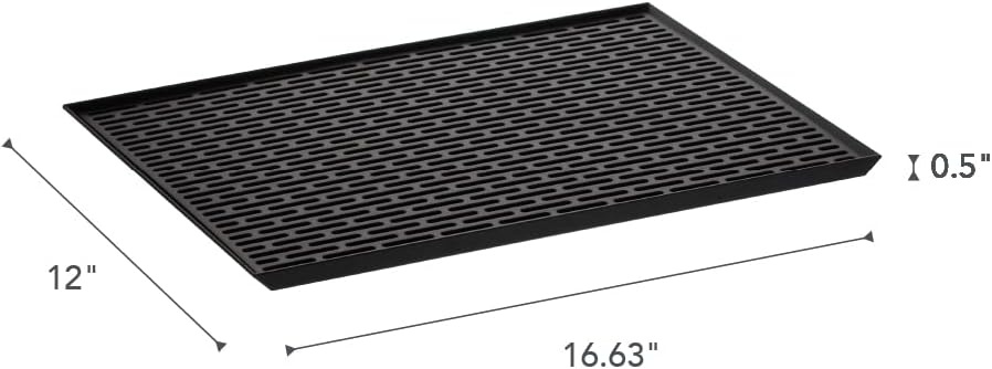 image:imageYAMAZAKI Home Tower SinkSide Draining Mat Kitchen Dish Rack Tray Drainer Abs PlasticBlack