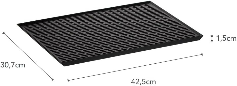 image:imageYAMAZAKI Home Tower SinkSide Draining Mat Kitchen Dish Rack Tray Drainer Abs PlasticBlack