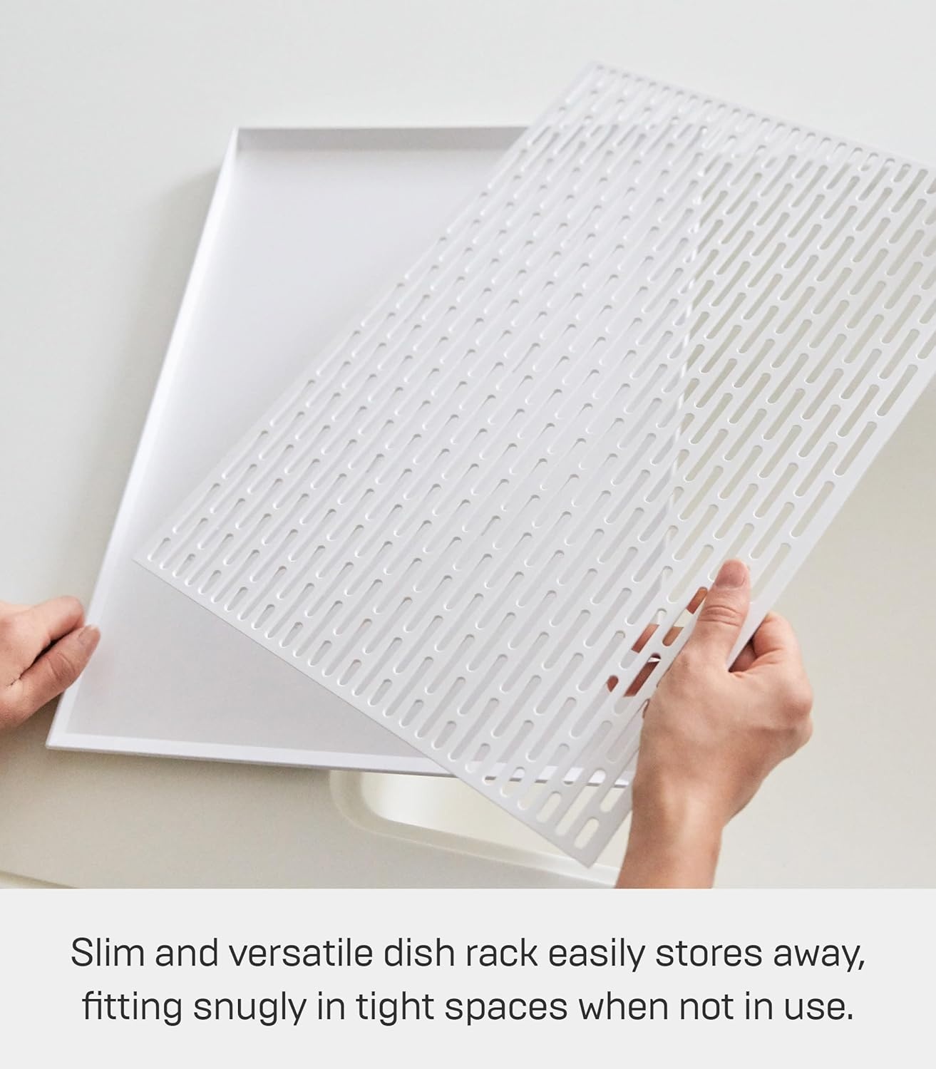 image:imageYAMAZAKI Home Tower SinkSide Draining Mat Kitchen Dish Rack Tray Drainer Abs PlasticWhite