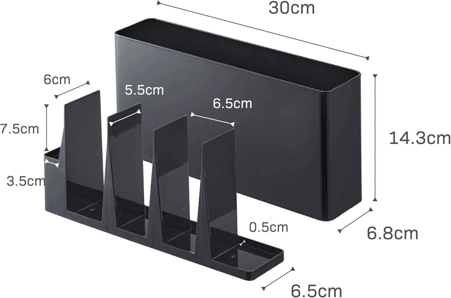 image:imageYAMAZAKI Home Tower Slim Kitchen Stand With Slim Depth Convenient Storage For Cutting Boards amp Utensils SpaceSaving Design Easy To Clean SteelBlack