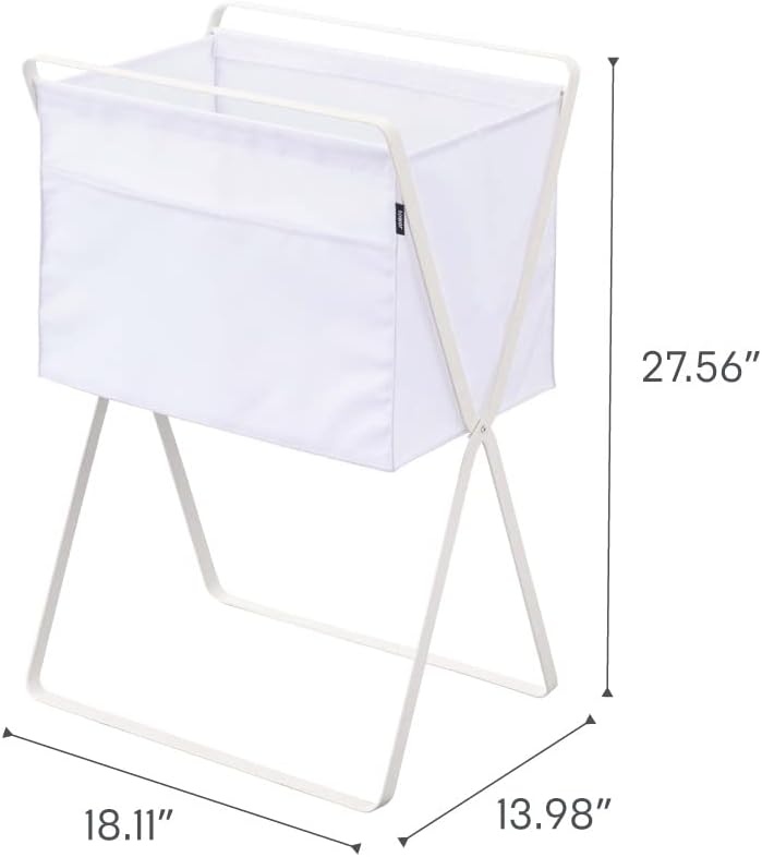 image:imageYAMAZAKI Home Tower Space Saving Storage Hamper 276 Steel 98 Gallons 35 LitersWhite