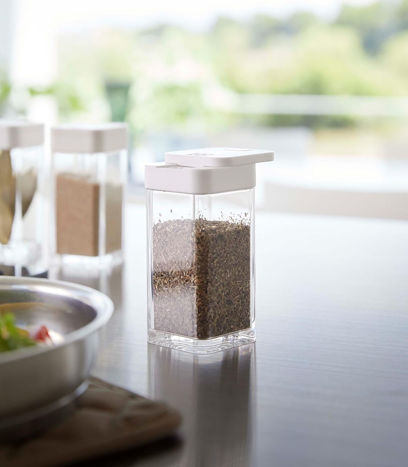 image:imageYAMAZAKI Home Tower Spice Shaker Jar Seasoning Container Bottle Plastic White
