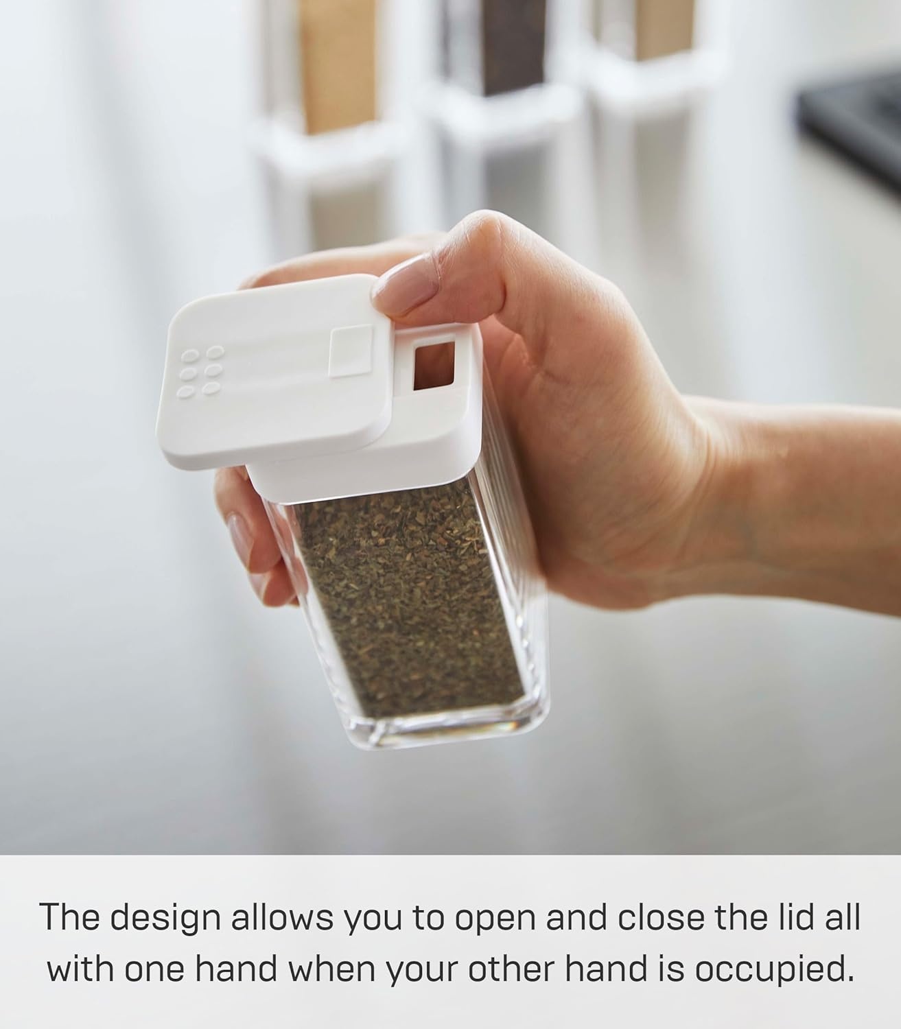 image:imageYAMAZAKI Home Tower Spice Shaker Jar Seasoning Container Bottle Plastic White