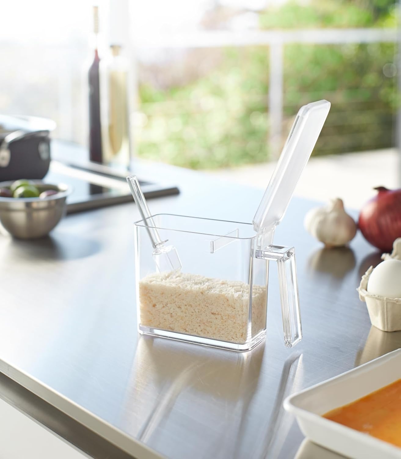 image:imageYAMAZAKI Home Tower Spice Storage Container Large Abs Plastic 275 Cups 650 MillilitersWhite