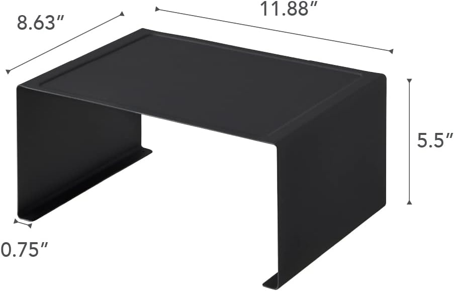 image:imageYAMAZAKI Home Tower Stackable Kitchen Rack Storage Organizer Counter Shelf Small Steel Stack Up To TwoBlack