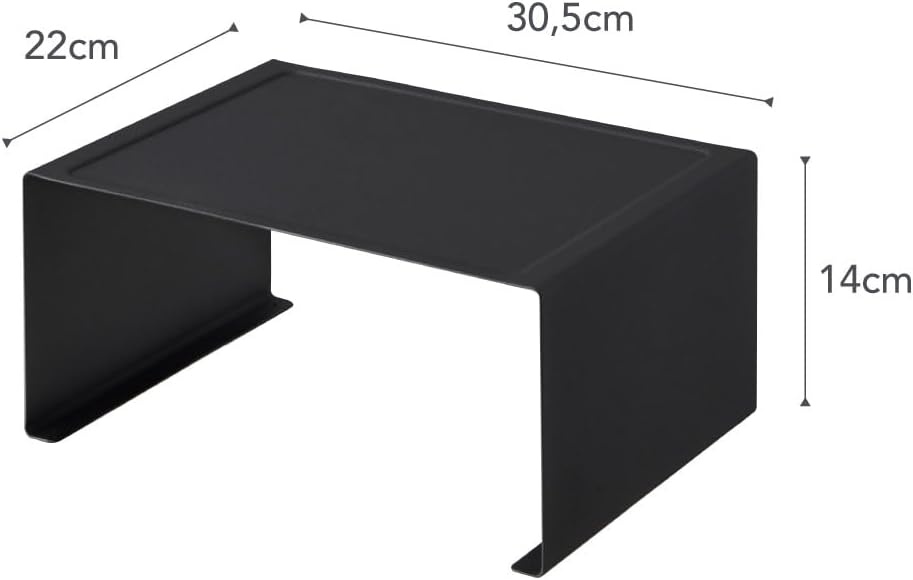 image:imageYAMAZAKI Home Tower Stackable Kitchen Rack Storage Organizer Counter Shelf Small Steel Stack Up To TwoBlack