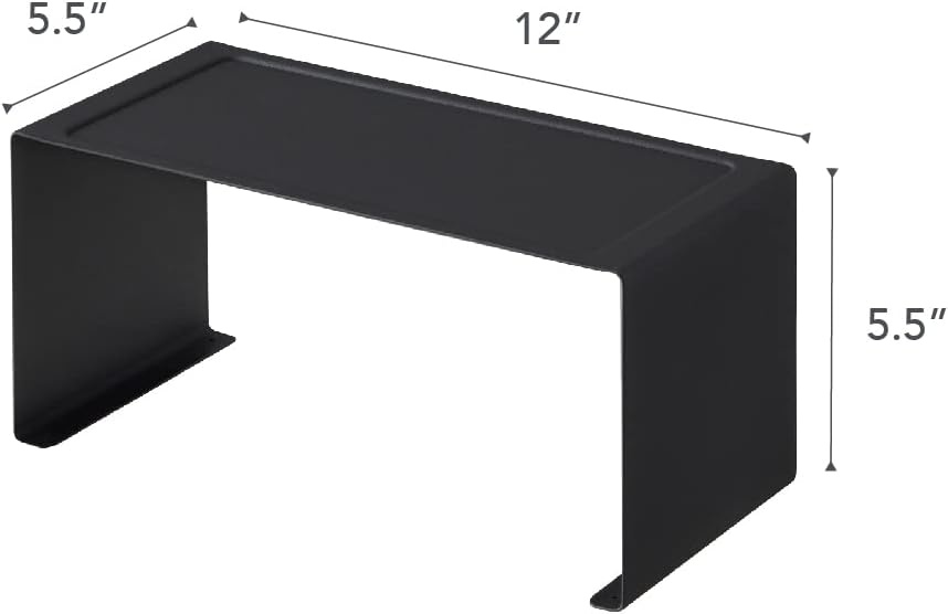 image:imageYAMAZAKI Home Tower Stackable Kitchen Rack Storage Organizer Counter Shelf Small Steel Stack Up To TwoBlack