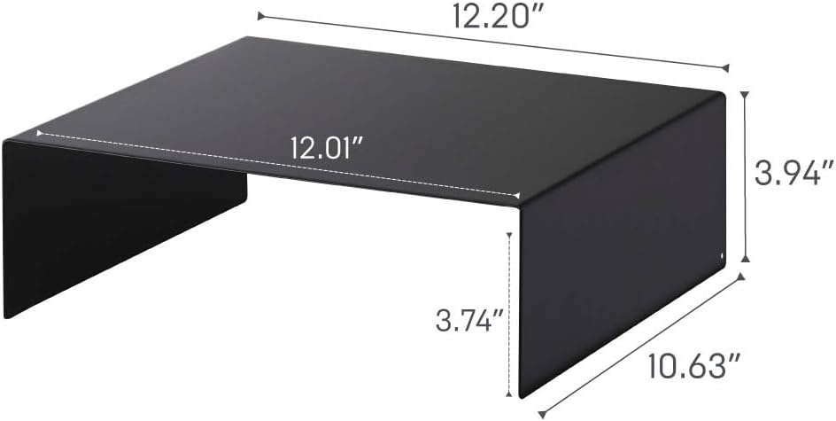 image:imageYAMAZAKI Home Tower Steel Under Cabinet Bottom Shelf Storage Organizer Set of 2 Dish Riser for Under Sink Or Kitchen Pantry Or Counter Steel Black
