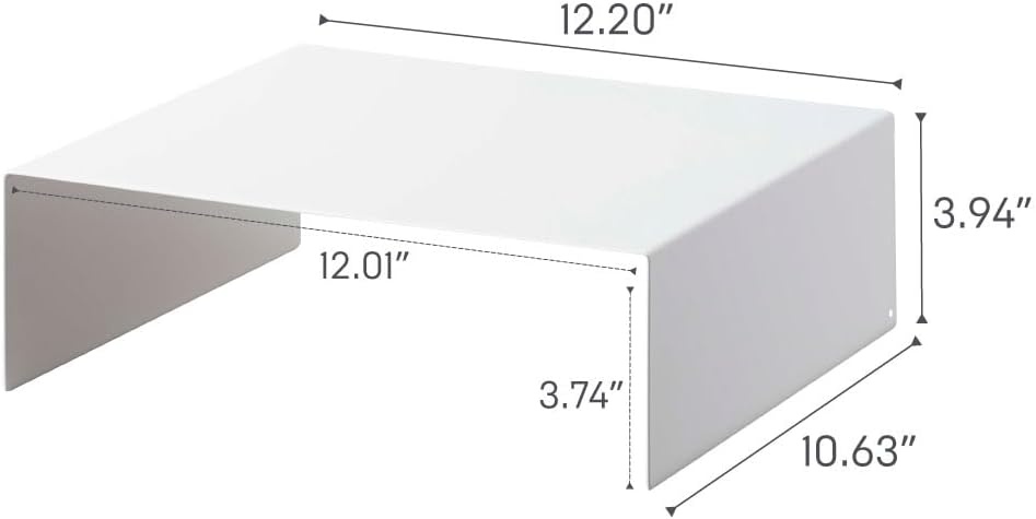 image:imageYAMAZAKI Home Tower Steel Under Cabinet Bottom Shelf Storage Organizer Set of 2 Dish Riser for Under Sink Or Kitchen Pantry Or Counter Steel White
