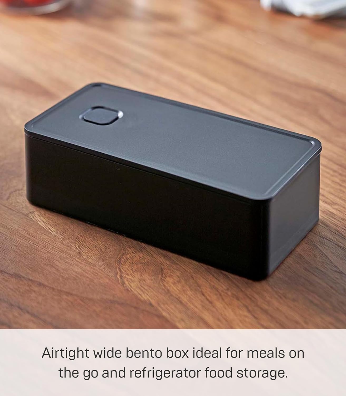 image:imageYAMAZAKI Home Tower VacuumSealing Bento Box MicrowaveSafe Leak Proof Wide Lunch Box Or Food Storage Container For Fridge Or Freezer Polypropylene 500MlBlack