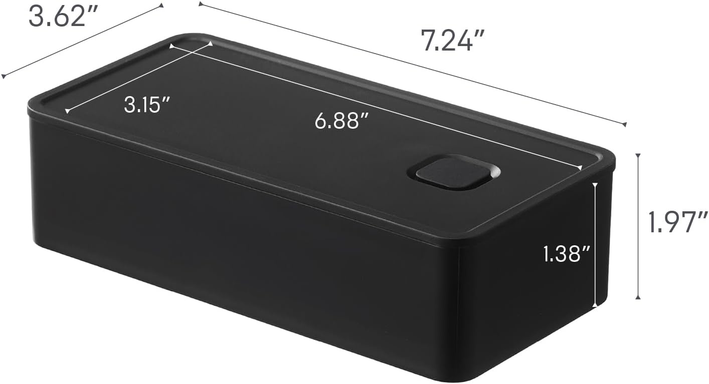 image:imageYAMAZAKI Home Tower VacuumSealing Bento Box MicrowaveSafe Leak Proof Wide Lunch Box Or Food Storage Container For Fridge Or Freezer Polypropylene 500MlBlack