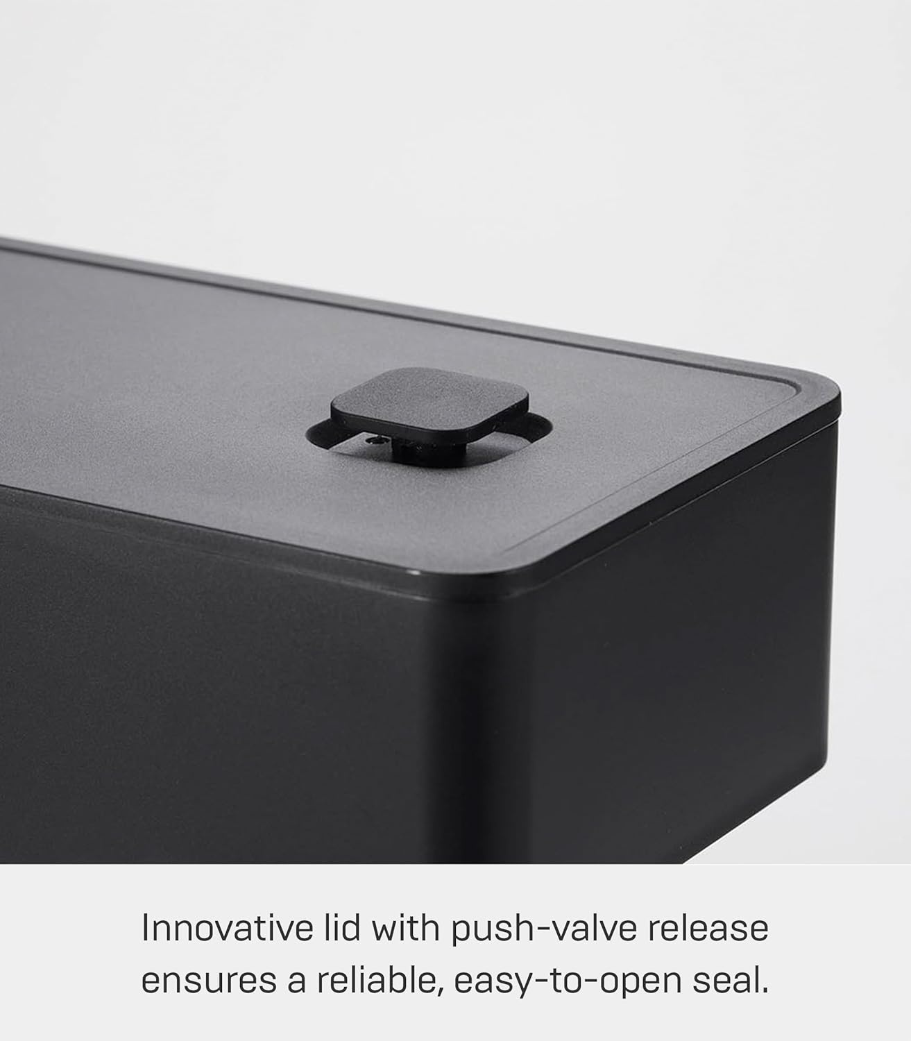 image:imageYAMAZAKI Home Tower VacuumSealing Bento Box MicrowaveSafe Leak Proof Wide Lunch Box Or Food Storage Container For Fridge Or Freezer Polypropylene 500MlBlack
