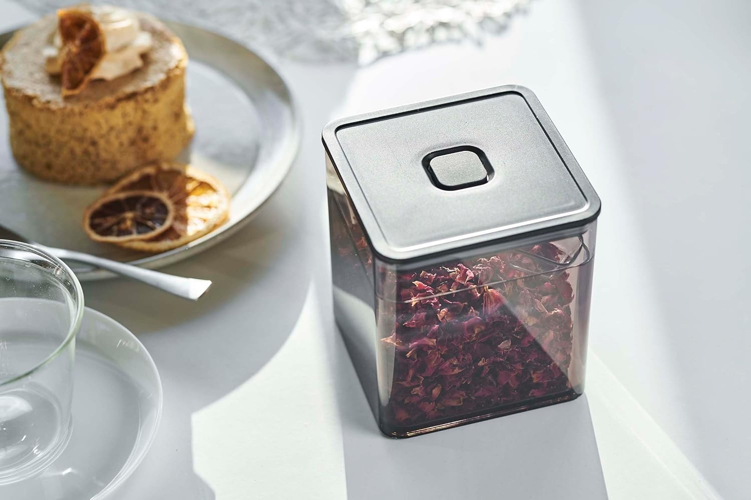 image:imageYAMAZAKI Home Tower VacuumSealing Food Storage Container Polypropylene 500MlBlack