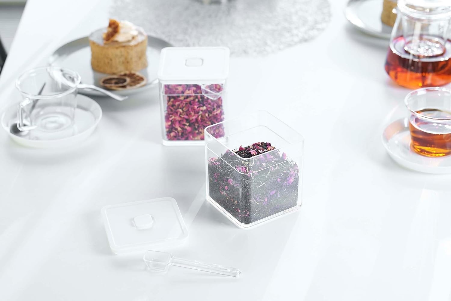 image:imageYAMAZAKI Home Tower VacuumSealing Food Storage Container Polypropylene 500MlWhite