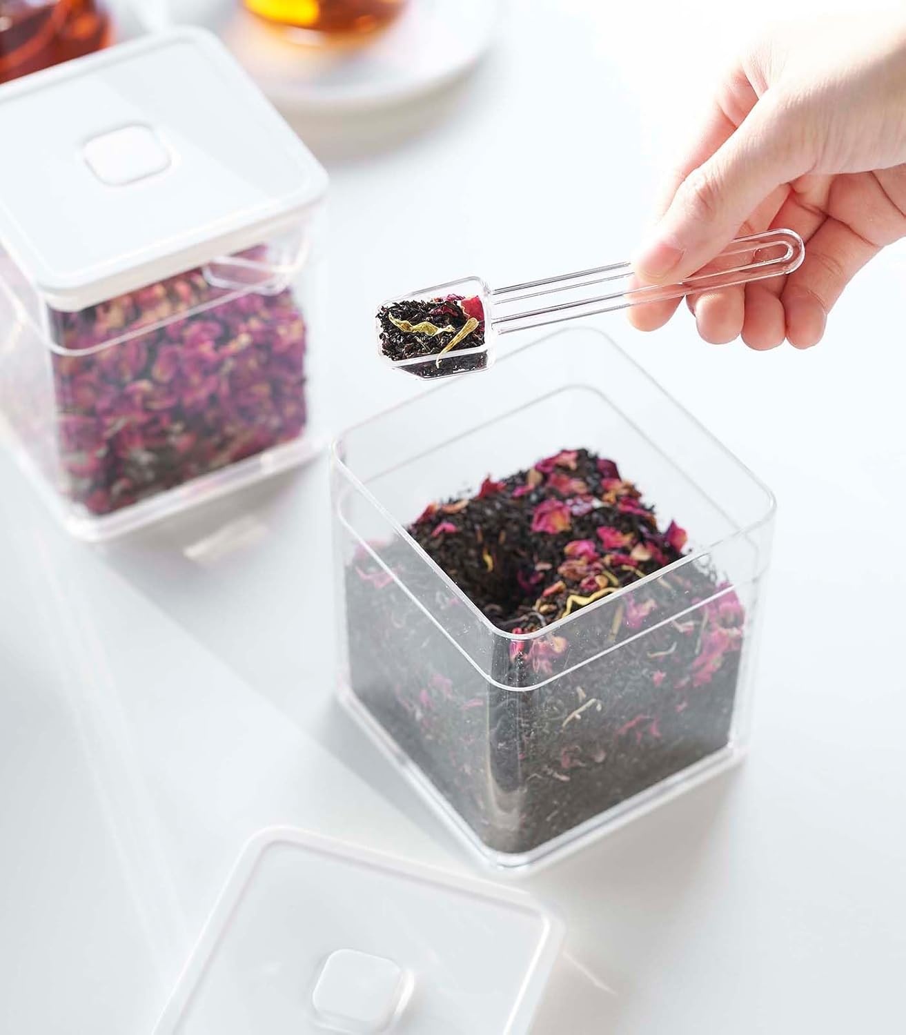 image:imageYAMAZAKI Home Tower VacuumSealing Food Storage Container Polypropylene 500MlWhite