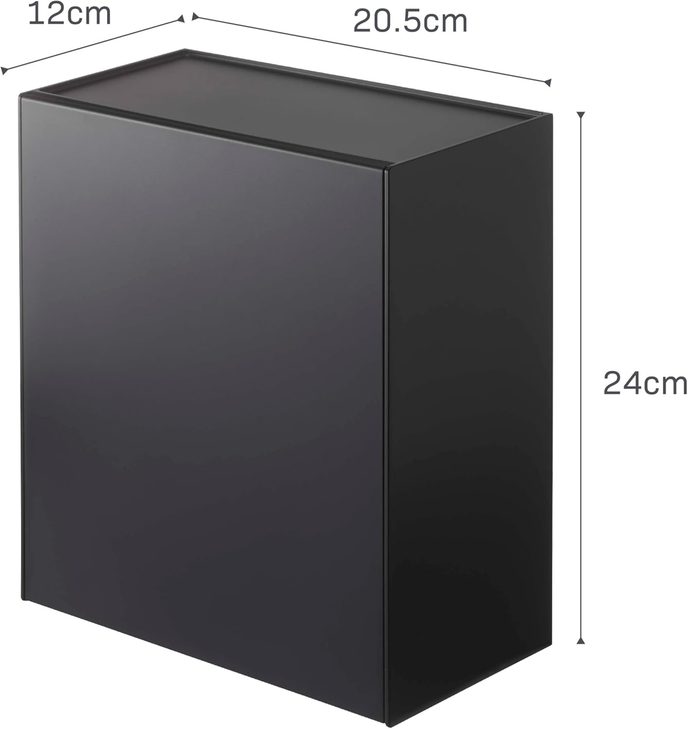image:imageYAMAZAKI Home Tower Wall Mounted Storage Or Trash Bin With Tray Small Wastebasket With Lid Bathroom Or Kitchen Organizer Abs Plastic