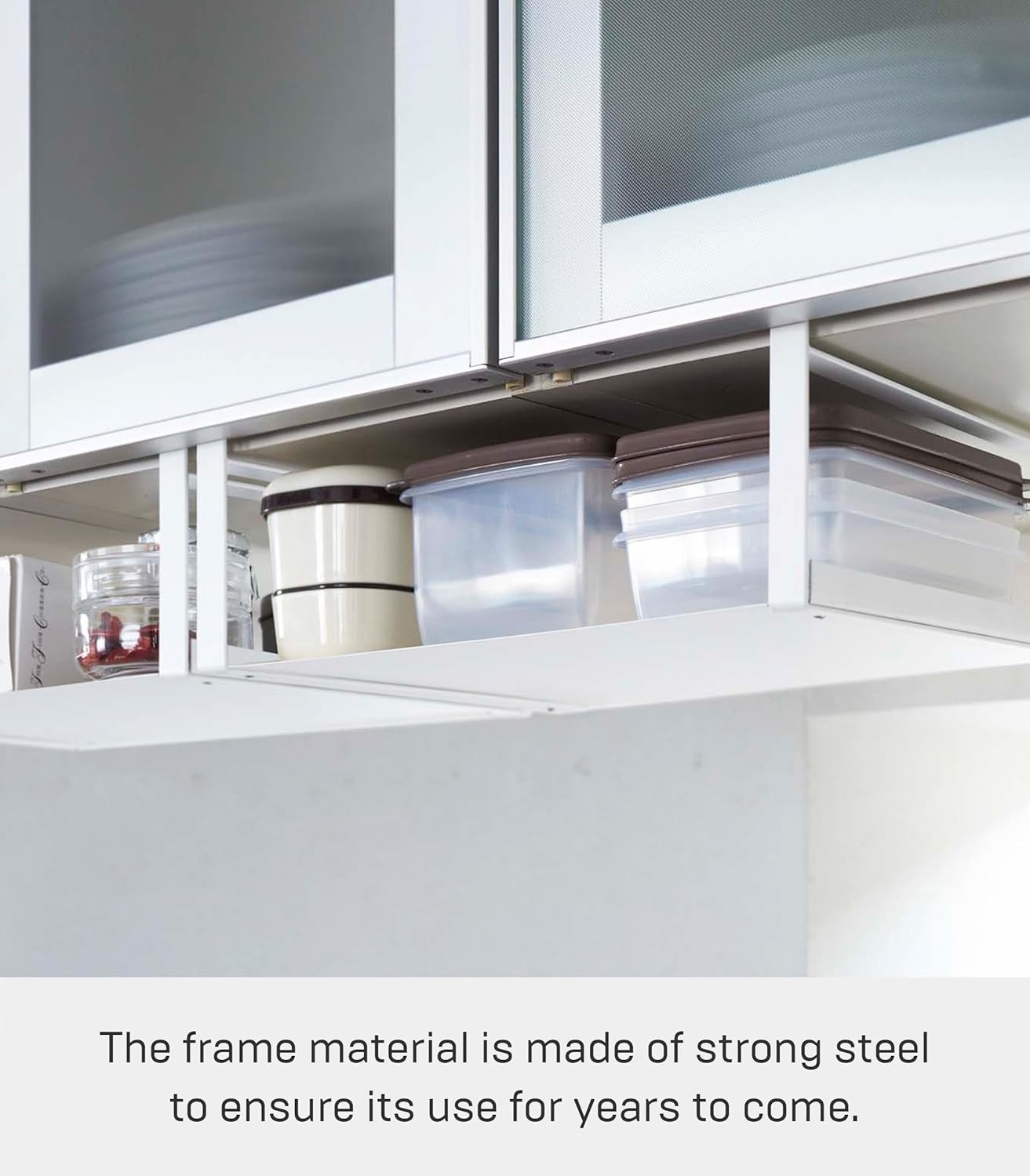 image:imageYAMAZAKI Home Under Shelf Storage Rack Cabinet Organizer No Assembly ReqWhite