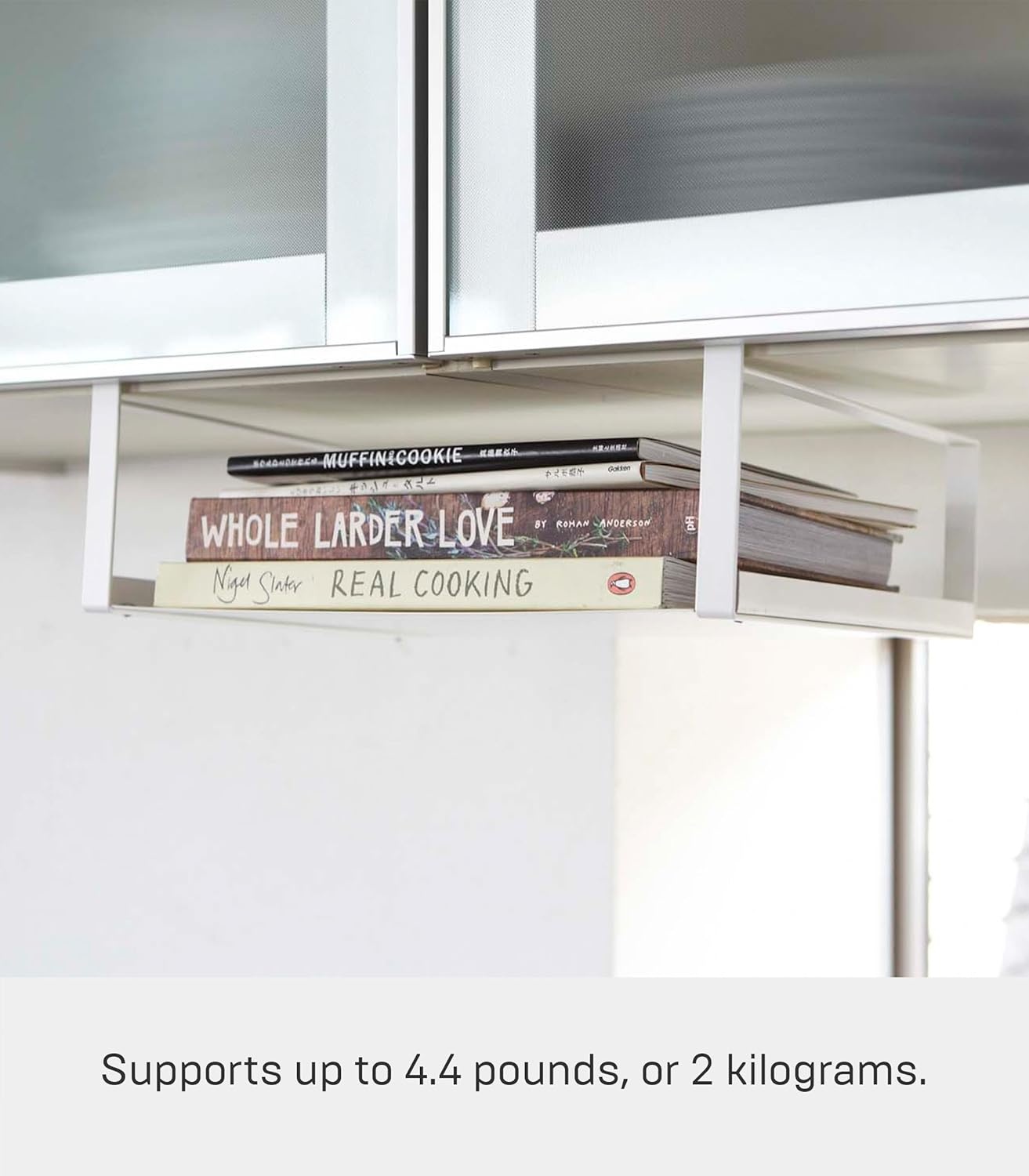 image:imageYAMAZAKI Home Under Shelf Storage Rack Cabinet Organizer No Assembly ReqWhite