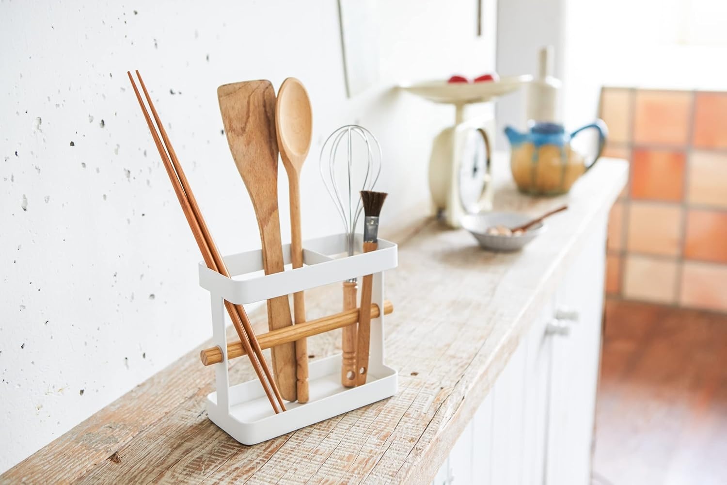 image:imageYAMAZAKI Home Wide Tool Stand Kitchen Utensil Holder Cooking Storage Organizer No Assembly Req
