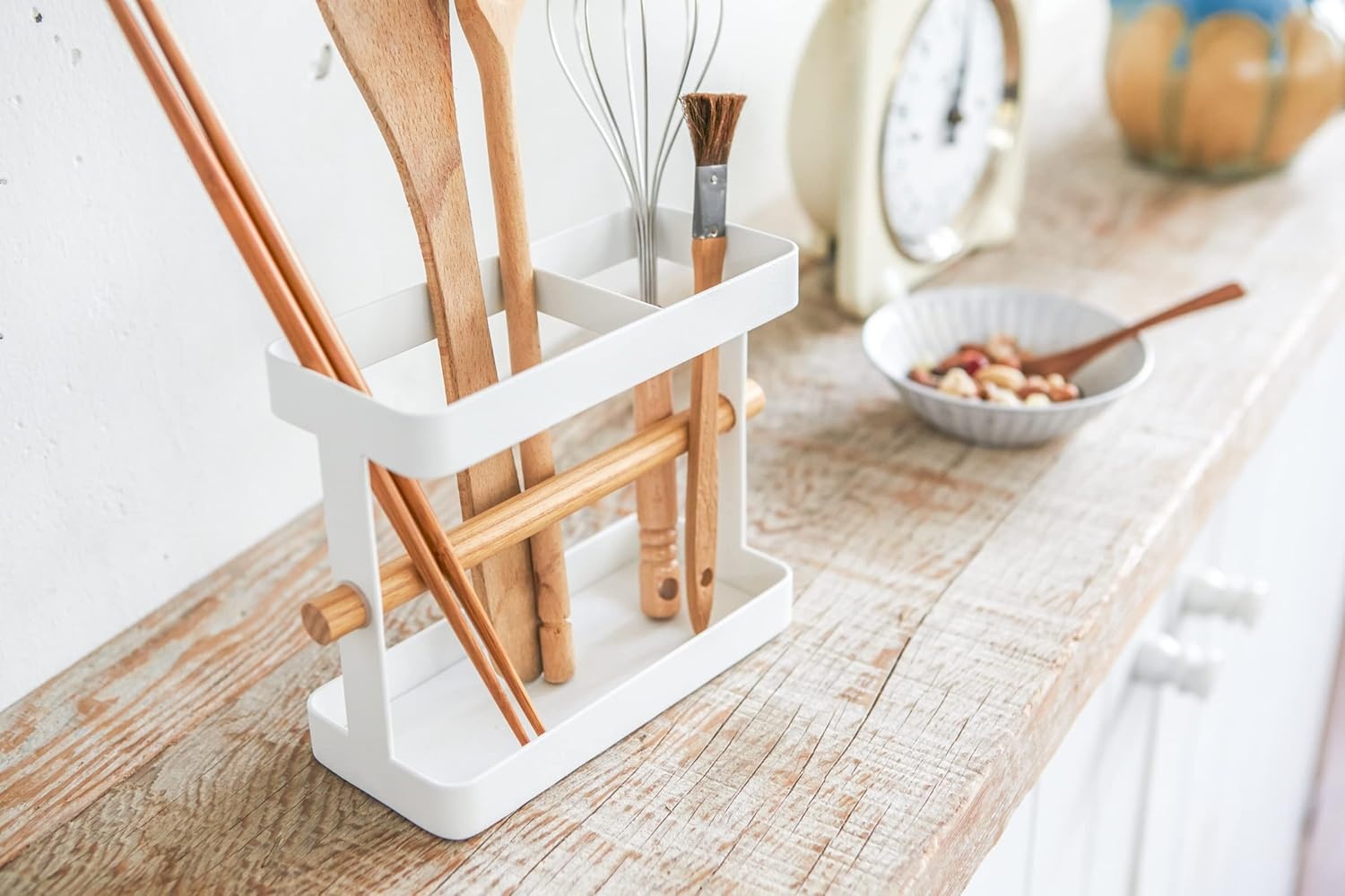image:imageYAMAZAKI Home Wide Tool Stand Kitchen Utensil Holder Cooking Storage Organizer No Assembly Req